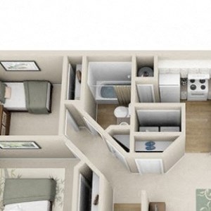 The Pointe Apartments 2x1 A Floor Plan The Pointe Apartments 2x1 A Floor Plan